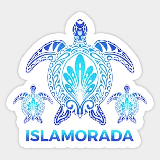 Vintage Islamorada Florida FL Ocean Blue Sea Turtle Souvenirs Sticker